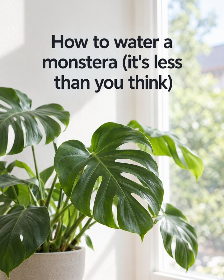 A post about watering a monstera